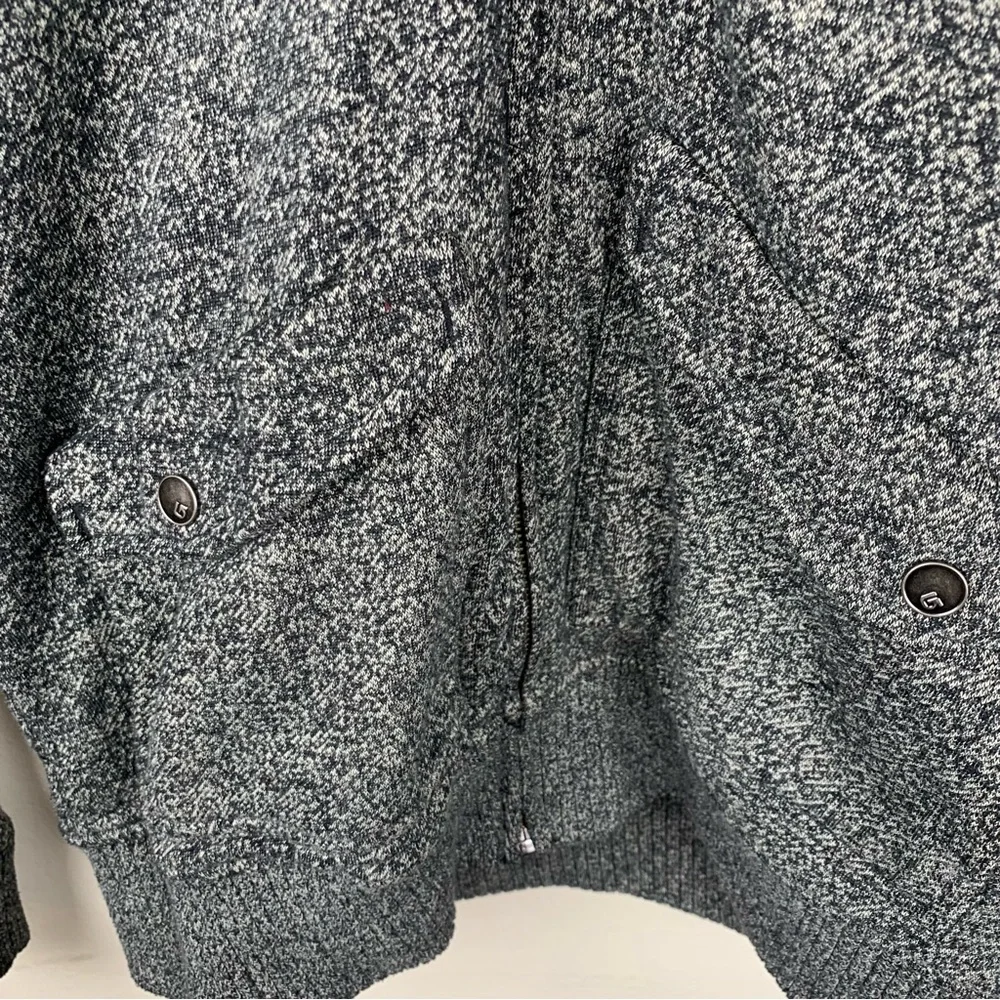 Burton Zip-Up Fleece Hoodie Sweatshirt Gray Medium Jacket Cozy Snowboarding - Picture 5 of 16